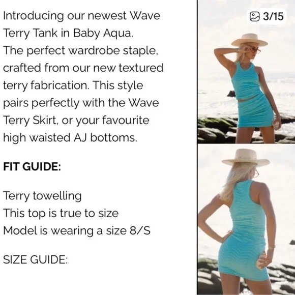 NWT Araminta James Wave Terry Skirt size S - Picture 3 of 12